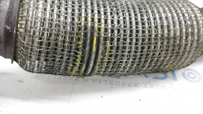 Intake pipe with catalytic converter Audi A3 8V 15-20 2.0 under muffler on 2 sides, mesh on corrugation is torn
