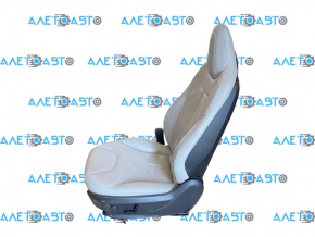 Driver's seat Tesla Model S 12-15 pre-rest, type 2, with airbag, electric, gray leather, heated, cracked leather, scratches, needs cleaning, tears Used