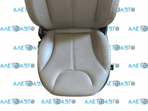 Driver's seat Tesla Model S 12-15 pre-rest, type 2, with airbag, electric, gray leather, heated, cracked leather, scratches, needs cleaning, tears Used