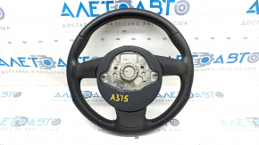 Bare steering wheel Audi A3 8V 15-20 leather, black, without petals, cut, worn, for re-upholstery