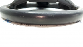 Bare steering wheel Audi A3 8V 15-20 leather, black, without petals, cut, worn, for re-upholstery