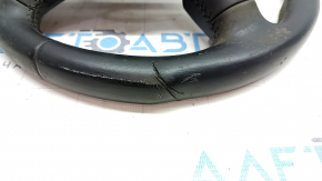 Bare steering wheel Audi A3 8V 15-20 leather, black, without petals, cut, worn, for re-upholstery