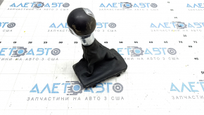 Gear knob Audi A3 8V 15-20 S-tronic black stitching, cracks on leather, scratches, needs cleaning