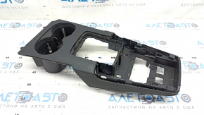 Center console trim with cup holders complete Audi A3 8V 15-16 with Start-Stop, without Premium Audio, without chrome, scratches