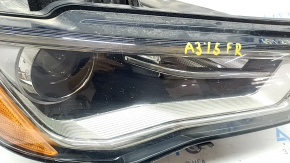 Front right headlight complete Audi A3 8V 15-16 xenon hid, with lower mount, sand