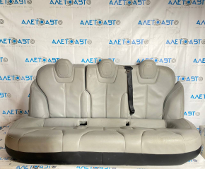 Back row of seats 2nd row Tesla Model S 12-15 pre-restored, grey leather, dry-cleanable, dented, scratches Used