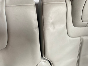 Back row of seats 2nd row Tesla Model S 12-15 pre-restored, grey leather, dry-cleanable, dented, scratches Used