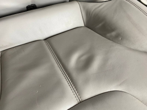 Back row of seats 2nd row Tesla Model S 12-15 pre-restored, grey leather, dry-cleanable, dented, scratches Used