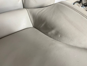 Back row of seats 2nd row Tesla Model S 12-15 pre-restored, grey leather, dry-cleanable, dented, scratches Used