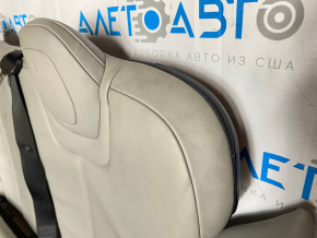 Back row of seats 2nd row Tesla Model S 12-15 pre-restored, grey leather, dry-cleanable, dented, scratches Used