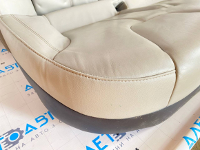 Back row of seats 2nd row Tesla Model S 12-15 pre-restored, grey leather, dry-cleanable, dented, scratches Used