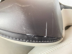 Back row of seats 2nd row Tesla Model S 12-15 pre-restored, grey leather, dry-cleanable, dented, scratches Used
