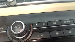 Climate control and radio control BMW 5 F10 14-16 2-zone key, worn, paint peeling Used