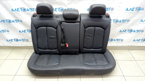Rear row of seats 2nd row Audi A3 8V 15-16 4d leather, black, worn leather, scratches, dry cleaning