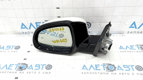 Side mirror left BMW X7 G07 19-22 turn signal, heating, memory, auto-dimming, BSM, camera, Shadow-Line, 9 pins, white, green chip, scratches
