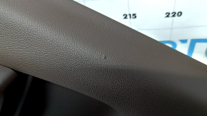 Door trim card rear left BMW X7 G07 19-22 under curtain, leather, Mokka/Canberra-beige, wood insert, driftwood, scratches, corrosion
