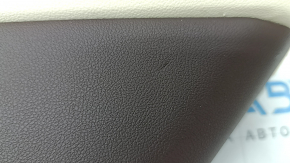 Door trim card rear right BMW X7 G07 19-22 under curtain, leather, Mokka/Canberra-beige, wood insert, driftwood, scratches, corrosion