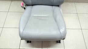 Driver's seat Lexus RX350 RX450h 10-15 without airbag, electric, heated, ventilated, grey leather, dry-cleaned, cracked, painted, torn