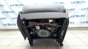 Driver's seat Lexus RX350 RX450h 10-15 without airbag, electric, heated, ventilated, grey leather, dry-cleaned, cracked, painted, torn