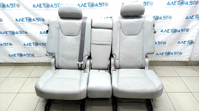 Rear row of seats 2 row Lexus RX350 RX450h 10-15 with airbag, armrest insert under the tree, gray leather, dented leather, for dry cleaning
