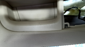 Door trim card front left BMW X7 G07 19-22 leather, Mokka/Canberra-beige, wood insert, driftwood, scratches, corrosion
