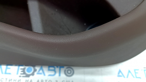 Door trim card front left BMW X7 G07 19-22 leather, Mokka/Canberra-beige, wood insert, driftwood, scratches, corrosion