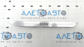 Rear right door sill insert BMW X7 G07 19- chrome with backlight, broken fastening, worn