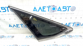 Window blind glass rear left Lexus RX350 RX450h 10-15 chrome, scratches on chrome, cut seal