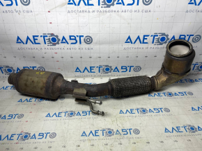 The inlet pipe with catalytic converters VW Passat b7 12-15 USA 1.8T is sawn off, the mesh is torn
