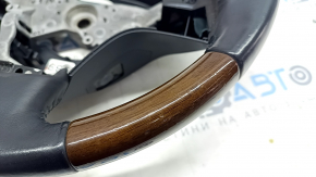 Bare steering wheel Lexus RX350 RX450h 10-12 prerest, black leather, dark wood, worn leather, scratches
