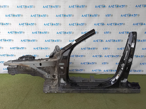 Front left quarter Mercedes C-class W205 15-21 sawed off, with central pillar, black, butt