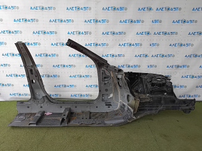 Front left quarter Mercedes C-class W205 15-21 sawed off, with central pillar, black, butt