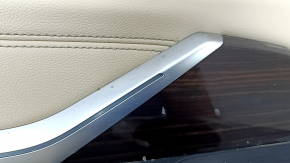 Rear left upper arch trim BMW X7 G07 19-22 leather, Mokka/Canberra-beige, wood insert, driftwood, tears, corrosion