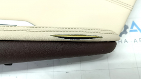 Arch trim rear right upper BMW X7 G07 19-22 leather, Mokka/Canberra-beige, wood insert, driftwood, tears, corrosion