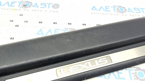 Door sill trim front left Lexus RX350 RX450h 10-15 black with chrome trim, bump, scratches