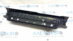 Door sill trim front right Lexus RX350 RX450h 10-15 black with chrome trim, bump, scratches, broken mount