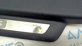 Door sill trim front right Lexus RX350 RX450h 10-15 black with chrome trim, bump, scratches, broken mount