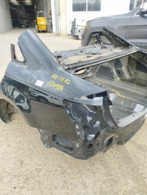 Quarter wing rear left Audi A4 B9 17- black, on the body, bumps