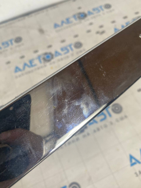 Tesla Model S 12-15 pre-restored trunk door molding type 1, chrome, broken fasteners, scratches