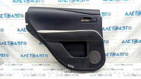 Door trim card rear left Lexus RX350 RX450h 10-15 black, leather, armrest gray, type 1, scratches, tear, broken guide