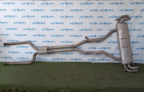 Muffler rear part barrel assembly BMW X7 G07 19-20 N63 with flaps, rusty