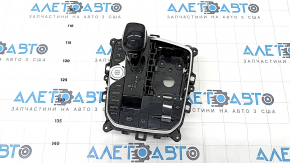 Gear shifter with handle BMW X7 G07 19-22 for parking sensors, 360 cameras, PMA, electric shock absorbers, driftwood, only buttons, broken mount