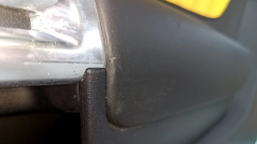 Door trim card front right Ford Mustang mk6 15- leather black with yellow, armrest leather, worn, scuffs, scratches, broken fastener
