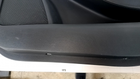 Door trim card front right Ford Edge 15-18 black, armrest leather, dents, bumps, scratches