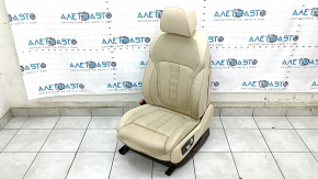 Driver's seat BMW X7 G07 19-22 without airbag, electric, heated, memory, leather, Canberra-beige, Comfort, driftwood, non-working electrics, torn, for dry cleaning, no runner drive