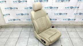 Passenger seat BMW X7 G07 19-22 without airbag, electric, heated, memory, leather, Canberra-beige, Comfort, driftwood, non-working electrics, torn, dry-cleaned, no runner drive, above