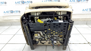 Passenger seat BMW X7 G07 19-22 without airbag, electric, heated, memory, leather, Canberra-beige, Comfort, driftwood, non-working electrics, torn, dry-cleaned, no runner drive, above