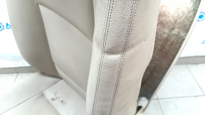 Driver's seat BMW 5 F10 11-16 without airbag, electric, beige Dakota leather, broken backrest mount, broken pocket, cracks in leather, needs cleaning
