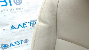 Driver's seat BMW 5 F10 11-16 without airbag, electric, beige Dakota leather, broken backrest mount, broken pocket, cracks in leather, needs cleaning