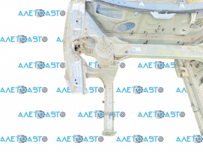 Front right quarter Tesla Model S 12-15 pre-rest RWD on the body, aluminum panel, silver PMSS, bumpers